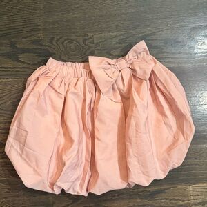 H&M Girls Pink Bubble Skirt with Bow
